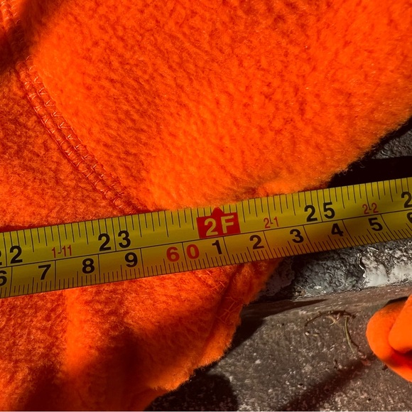 Cabela's Blaze Orange Jacket Large Men’s Ultra Soft Fleece Lightweight Hunting - Picture 7 of 8